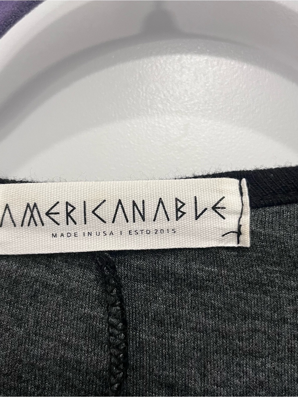 Americanable Y2K Black Long-Sleeve Scoop Neck Top Waffle Knit Thermal Boho Small - Picture 2 of 5